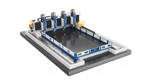 PHM/4 series four spindle gantry mobile CNC drilling and milling machine